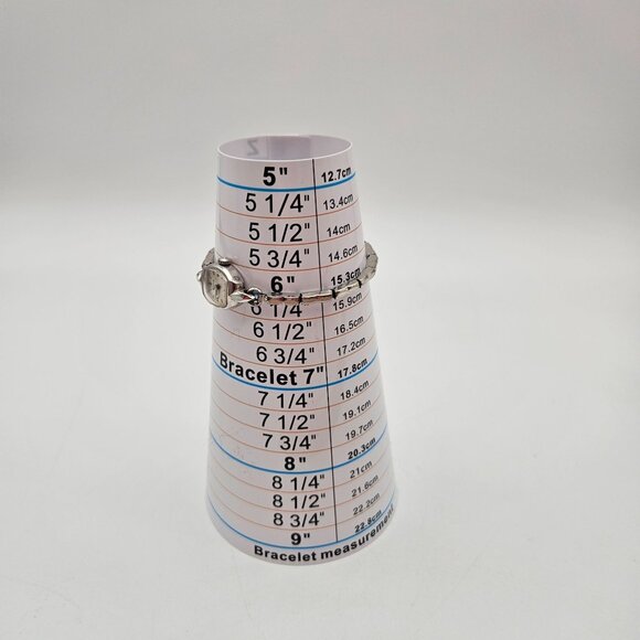 Vintage Ladies Bulova 10k Rolled White GP Watch Stretch Bracelet Band - Picture 2 of 7